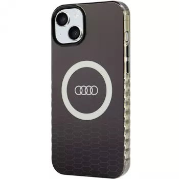 Audi IML Big Logo MagSafe dėklas, skirtas iPhone 15 Plus / 14 Plus 6,7 inch juodas kietas dėklas