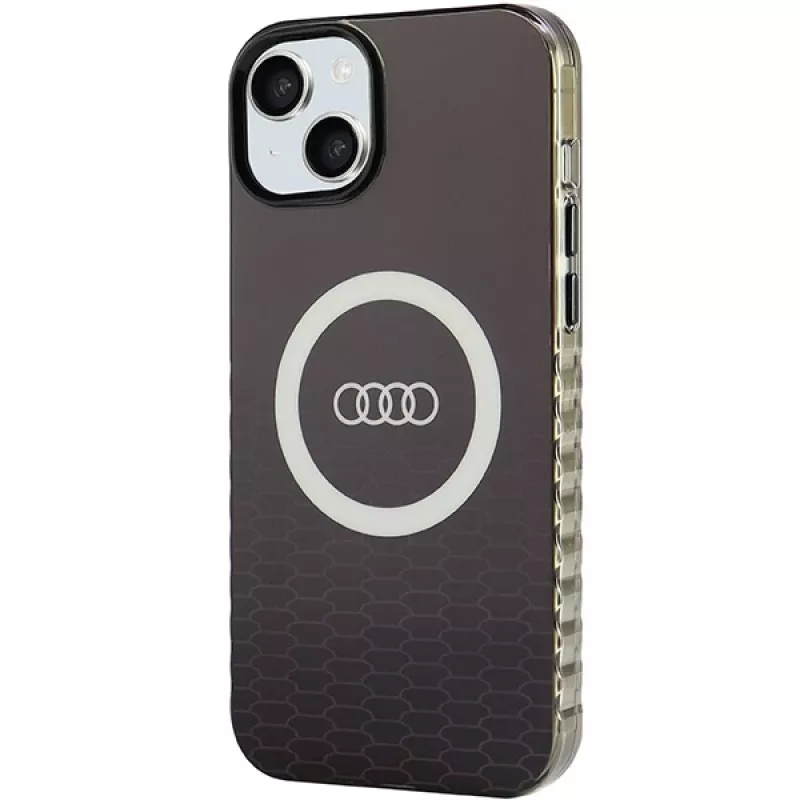 Audi IML Big Logo MagSafe dėklas, skirtas iPhone 15 Plus / 14 Plus 6,7 inch juodas kietas dėklas