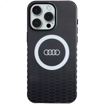 Audi IML Big Logo MagSafe Dėklas, skirtas iPhone 15 Pro Max 6,7 inch Juodas Kietas Dėklas