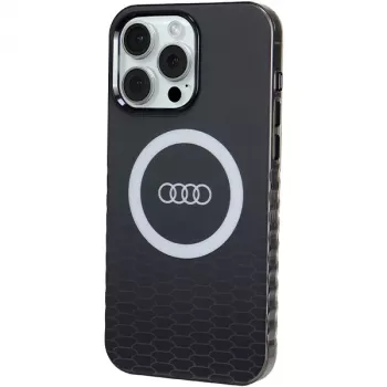 Audi IML Big Logo MagSafe Dėklas, skirtas iPhone 15 Pro Max 6,7 inch Juodas Kietas Dėklas
