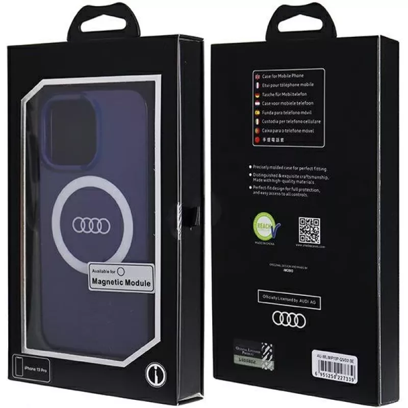 Audi IML Big Logo MagSafe Dėklas iPhone 13 Pro / 13 6.1 Navy Blue Kietas Dėklas