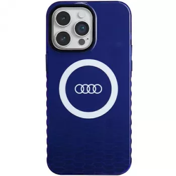 Audi IML Big Logo MagSafe Case iPhone 14 Pro Max 6.7 Navy Blue Hardcase