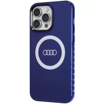 Audi IML Big Logo MagSafe Case iPhone 14 Pro Max 6.7 Navy Blue Hardcase