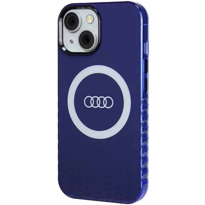 Audi IML Big Logo MagSafe Case iPhone 15 / 14 / 13 6.1 Navy Blue Hard Case