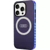 Audi IML Big Logo MagSafe Dėklas, iPhone 15 Pro 6.1, Tamsiai Mėlyna, Kietas Dėklas
