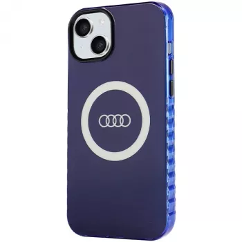 Audi IML Big Logo MagSafe Dėklas, skirtas iPhone 15 Plus / 14 Plus 6.7, tamsiai mėlynas, kietas