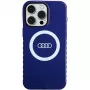 Audi IML Big Logo MagSafe Case, skirta iPhone 15 Pro Max 6.7, tamsiai mėlyna, kietas dėklas AU-IMLMIP15PM-Q5/D2-BE