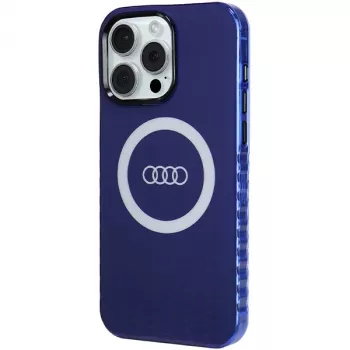 Audi IML Big Logo MagSafe Case, skirta iPhone 15 Pro Max 6.7, tamsiai mėlyna, kietas dėklas AU-IMLMIP15PM-Q5/D2-BE