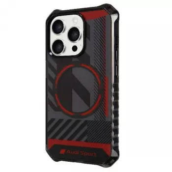 Audi IML Sport MagSafe Dėklas iPhone 15 Pro Max 6.7 inch Juodas Kietas Dėklas