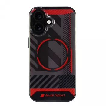 Audi IML Sport MagSafe kietas dėklas, skirtas Apple iPhone 16, 6,1 inch, juodas