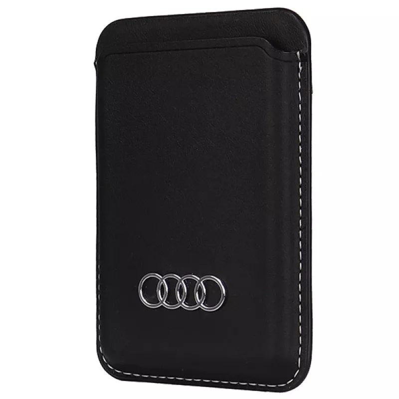 Audi Synthetic Leather Wallet Card Slot Black MagSafe AU-MSCH-Q3/D1-BK