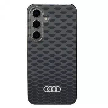 Audi IML Stitching Pattern MagSafe Case Samsung Galaxy S24 S921 Juodas Kietas Dėklas