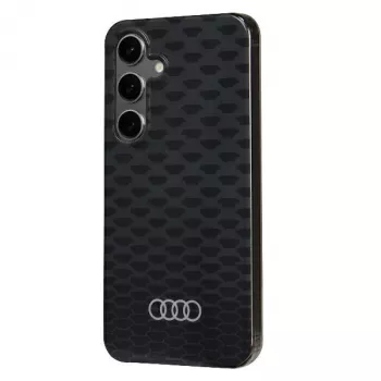 Audi IML Stitching Pattern MagSafe Case Samsung Galaxy S24 S921 Juodas Kietas Dėklas
