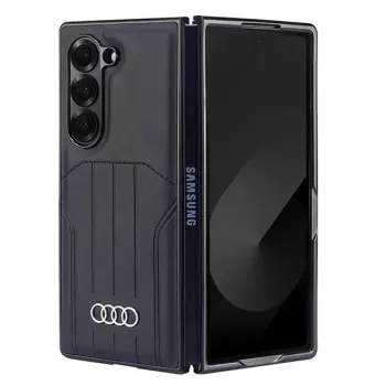 Audi Synthetic Leather MagSafe Hard Case, skirtas Samsung Galaxy Z Fold6 (F956) – juoda