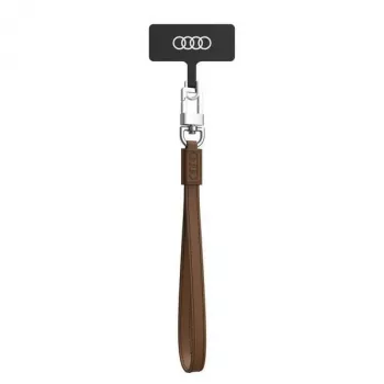 Audi Universal Phone Lanyard 28cm 10mm Leather Brown AU-HSLSL-GT/D1-BN