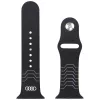 Silikoninė laikrodžio apyrankė Audi Geometric Pattern, skirta Apple Watch 44/45/46/49mm, juoda