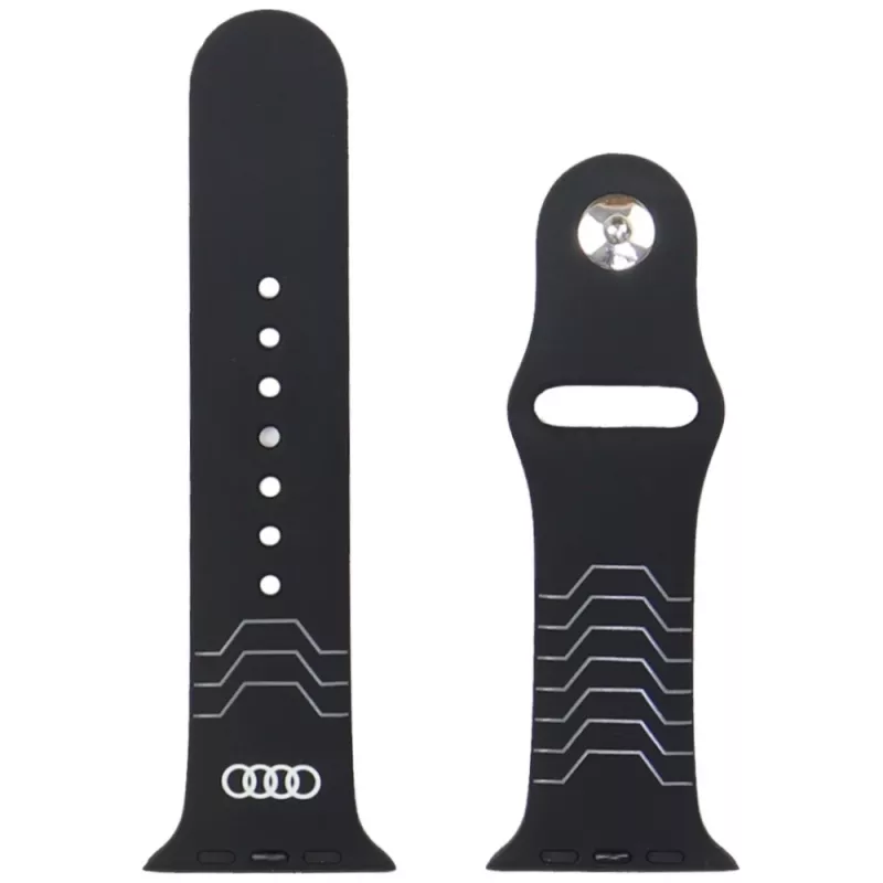 Silikoninė laikrodžio apyrankė Audi Geometric Pattern, skirta Apple Watch 44/45/46/49mm, juoda