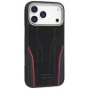 Audi R8 Genuine Leather MagSafe Case for iPhone 15 Pro Black with Red Accents