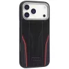 Audi R8 Genuine Leather MagSafe Case for iPhone 15 Pro Max Black/Red