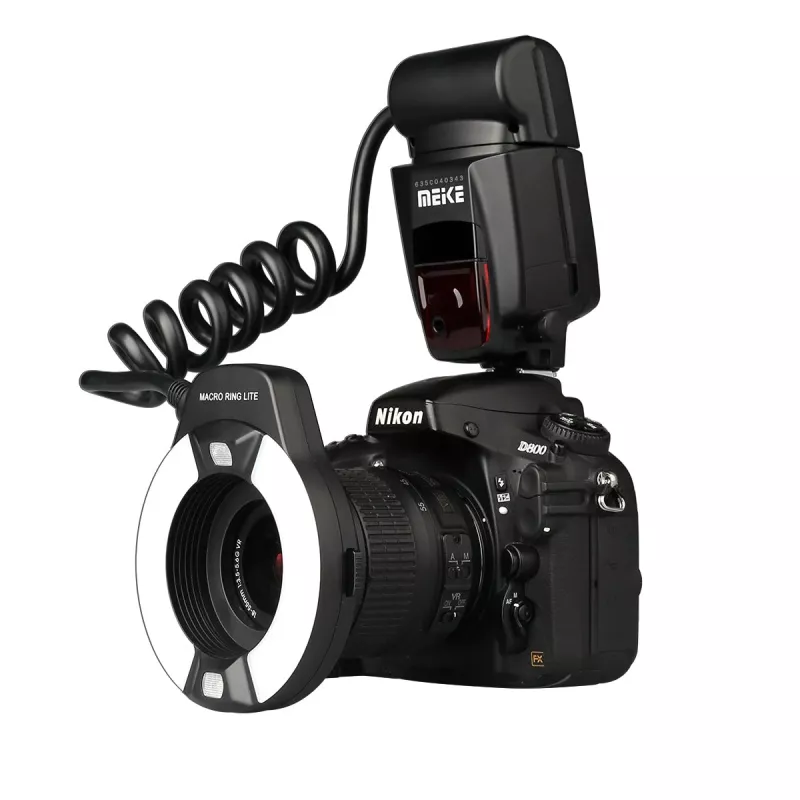 Meike MK-14EXT-C Makro žiedinė blykstė, skirta Canon E-TTL/E-TTL II