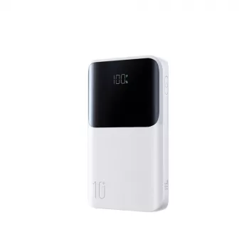 Joyroom JR-QP191 Star Series Mini 10000 mAh 22.5W Power Bank su skaitmeniniu ekranu Baltas