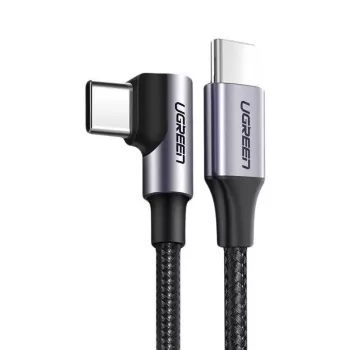 Ugreen Angled USB-C to USB-C Cable Power Delivery 60W 20V 3A 2m Black-Grey (US255 50125)