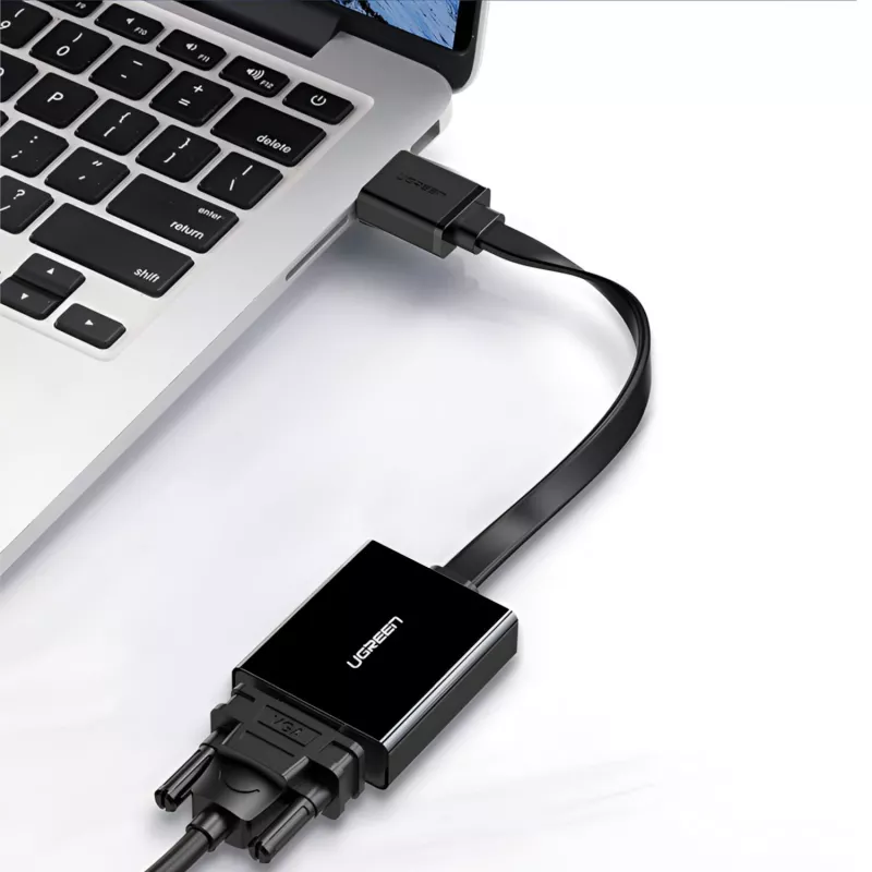 UGREEN HDMI į VGA adapteris MM103, 25cm, juodas