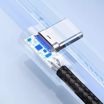 UGREEN USB-C į USB-A 2.0 Kampinis Laidas US176, 3A, 3m Juodas
