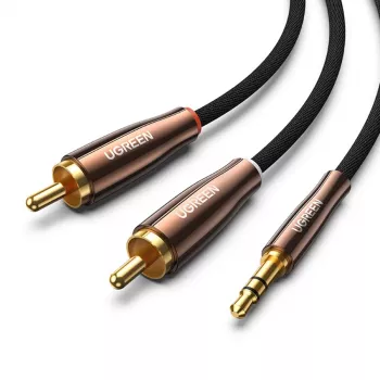 UGREEN 2x RCA (Cinch) to 3.5mm Audio Cable, 2m, Black