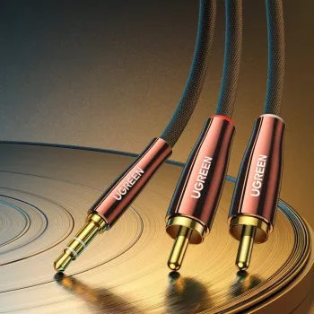 UGREEN 2x RCA (Cinch) to 3.5mm Audio Cable, 2m, Black