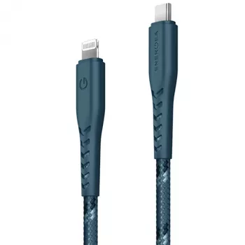 ENERGEA Nyloflex USB-C į Lightning laidas, MFi sertifikuotas, 1,5 m, mėlynas
