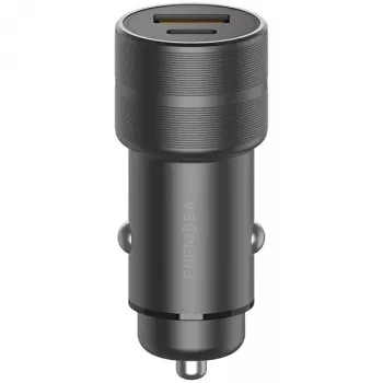 ENERGEA Alu Drive PD20+ Automobilinis įkroviklis 38W 1xUSB-A + 1xUSB-C PD QC3.0 Gunmetal