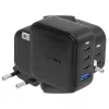 ENERGEA Travelite GAN100 100W GaN USB-C Charger 3C1A Black US+EU