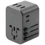 ENERGEA Travelworld 35.5W 3A2C USB Įkroviklis su US/EU/UK/AU Kištukais, Gunmetal