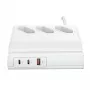 USAMS 65W Super SiFast įkrovimo USB prailginimo lizdas EU baltas CC160TC01 (US-CC160)