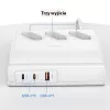 USAMS 65W Super SiFast įkrovimo USB prailginimo lizdas EU baltas CC160TC01 (US-CC160)