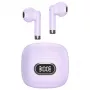 USAMS IA II Series „True Wireless“ Bluetooth 5.3 Ausinės, Violetinės, TWS, Į Ausį, IPX4, 28h Veikimo Laikas, USB-C