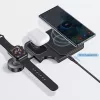 USAMS 3-in-1 Wireless Charging Stand 15W Black CD190WXC01 (US-CD190)