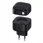 USAMS XMF Series CC209TC01 35W GaN Greitasis Įkroviklis su Įtraukiamu USB-C į Lightning Kabeliu, Juodas
