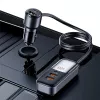 USAMS C40 Automobilinis įkroviklis 3xUSB+2xUSB-C 165W PD+QC Greitasis įkrovimas Juodas CC213CC01 (US-CC213)