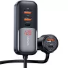 USAMS C40 Automobilinis įkroviklis 3xUSB+2xUSB-C 165W PD+QC Greitasis įkrovimas Juodas CC213CC01 (US-CC213)