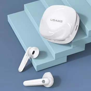 USAMS SDseries BHUSD01 True Wireless Stereo Bluetooth 5.0 Ausinės, Baltos