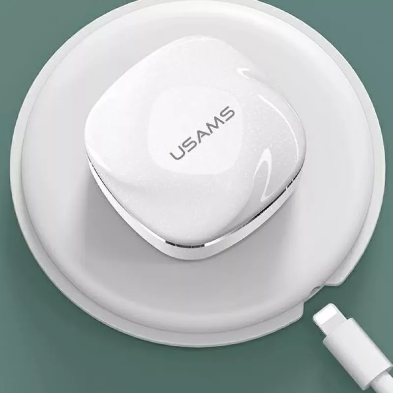 USAMS SDseries BHUSD01 True Wireless Stereo Bluetooth 5.0 Ausinės, Baltos