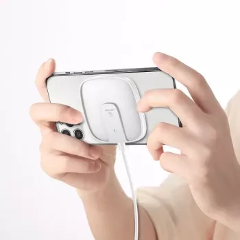 USAMS US-CD153 belaidis magnetinis įkroviklis 15W, skirtas iPhone 12/13/14/15 serijai - balta