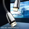 USAMS HDMI 2.1 kabelis 3m Ultra HD 8K 48Gbps Juodas SJ498HD01