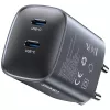 USAMS CC305 T66 45W GaN sieninis įkroviklis su 2x USB-C, Tarnish