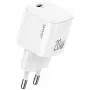 USAMS 20W USB-C PD sieninis įkroviklis su Lightning kabeliu (1 m) - Baltas