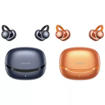 USAMS R03 Echo Clip-on TWS ausinukai, Bluetooth 6.0, mėlyni