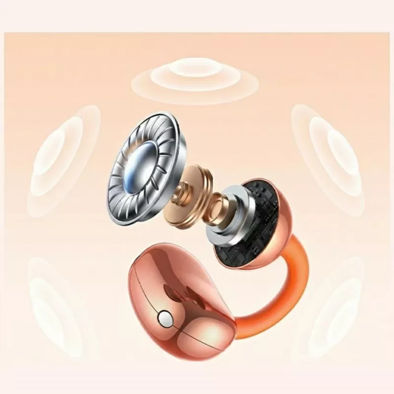 USAMS R03 Echo Clip-on TWS ausinukai, Bluetooth 6.0, mėlyni