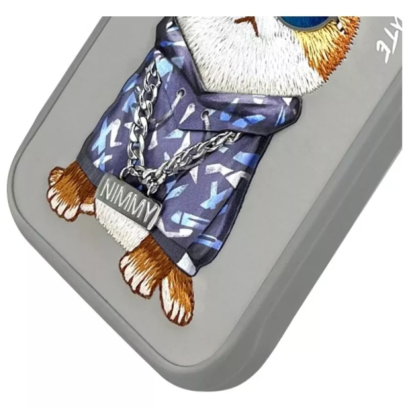 Nimmy Case for iPhone 15 Pro Max 6.7 inch Gray Glasses Cool Cat